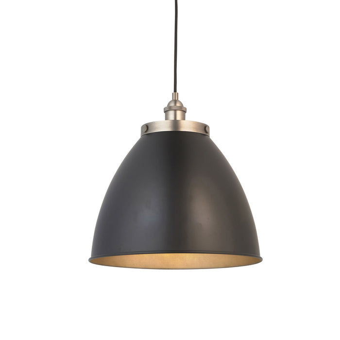 Franklin Black & Pewter Industrial Pendant Ceiling Light