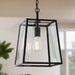 Classic Matt Black Box Lantern Pendant Light