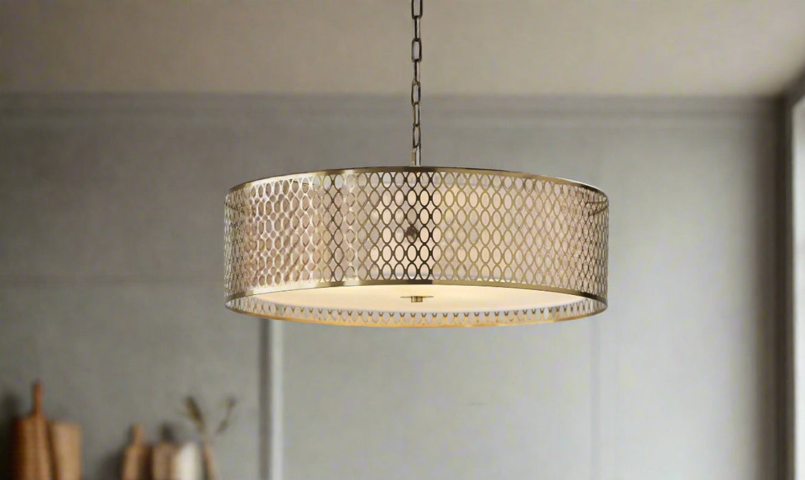 Cordero Gold & White Ceiling Pendant Light