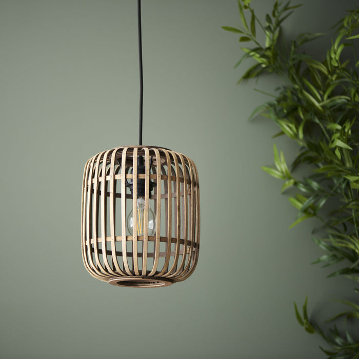 Rustic Natural Bamboo Ceiling Pendant Light