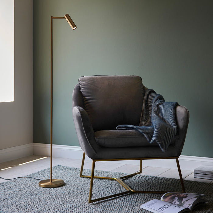 Dedicated Brass Metal Readers Floor Lamp