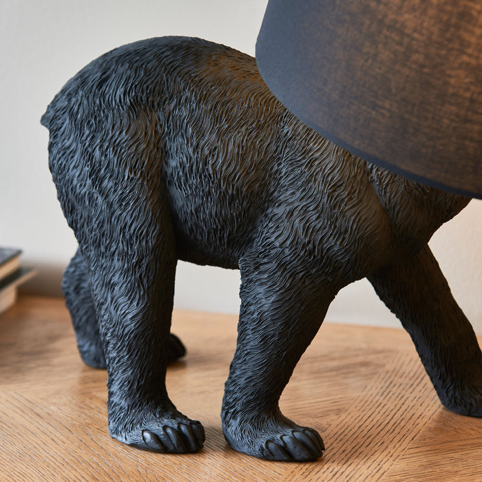 Barack Bear Table Lamp in Black