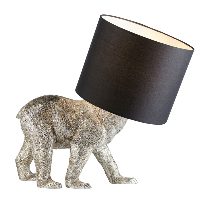 Barack Bear Table Lamp in Vintage Silver