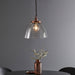 Hansen Aged Copper & Clear Glass Single Pendant Ceiling Light