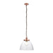 Hansen Aged Copper & Clear Glass Single Pendant Ceiling Light