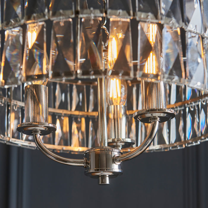 Clifton Nickel & Glass Ceiling Pendant Light