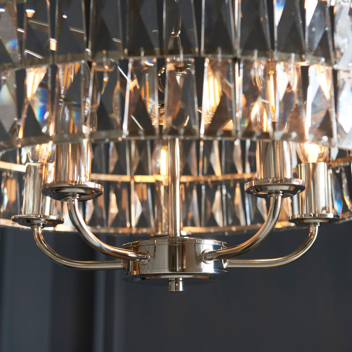 Clifton Nickel & Glass Ceiling Pendant Light