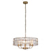 Clifton Antique Brass & Glass Ceiling Pendant Light