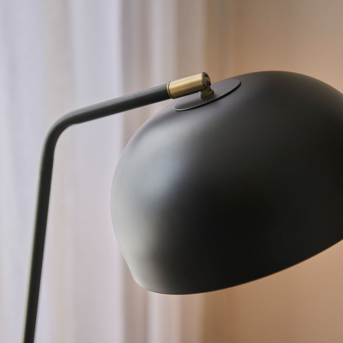 Brair Modern Black & Brass Metal Floor Lamp