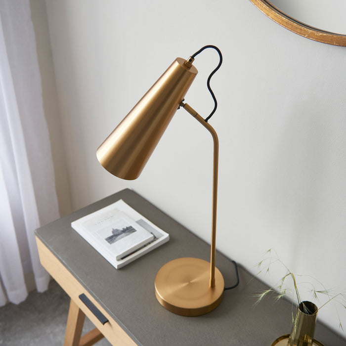 Karna Desk / Table Lamp in Antique Brass