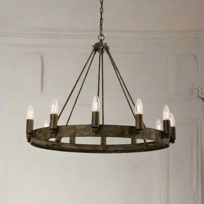 Chevalier Aged Metal Ring Ceiling Light