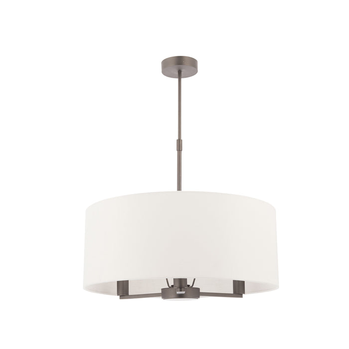 Daley Nickel Single Pendant Ceiling Light With White Shade