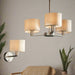 Daley Nickel 3 Pendant Ceiling Light With White Shades