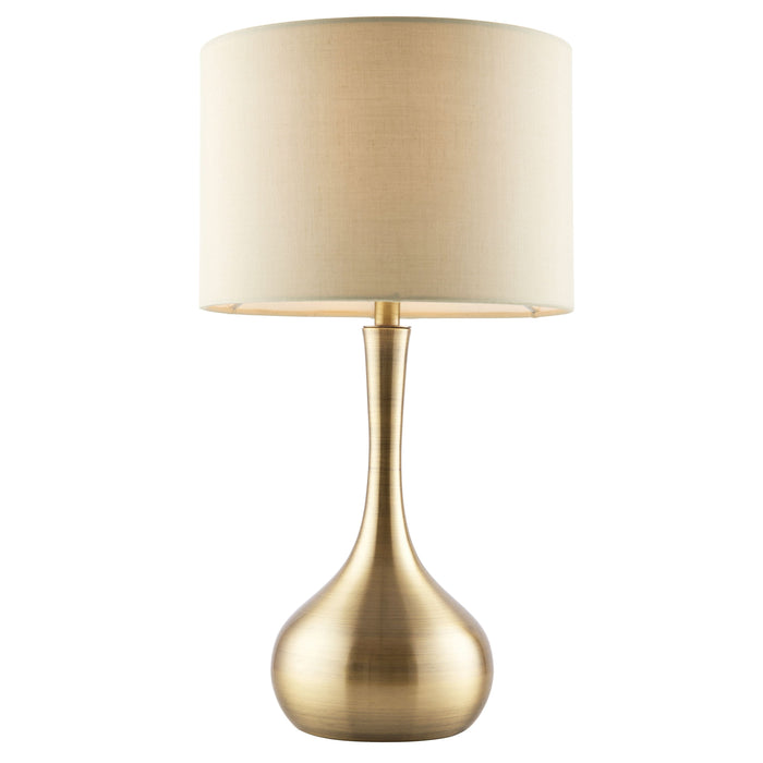 Piccadilly Table Lamp in Brass / Taupe