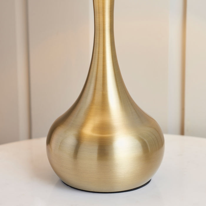 Piccadilly Table Lamp in Brass / Taupe