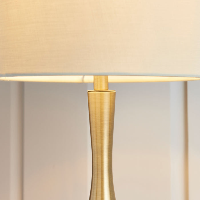 Piccadilly Table Lamp in Brass / Taupe