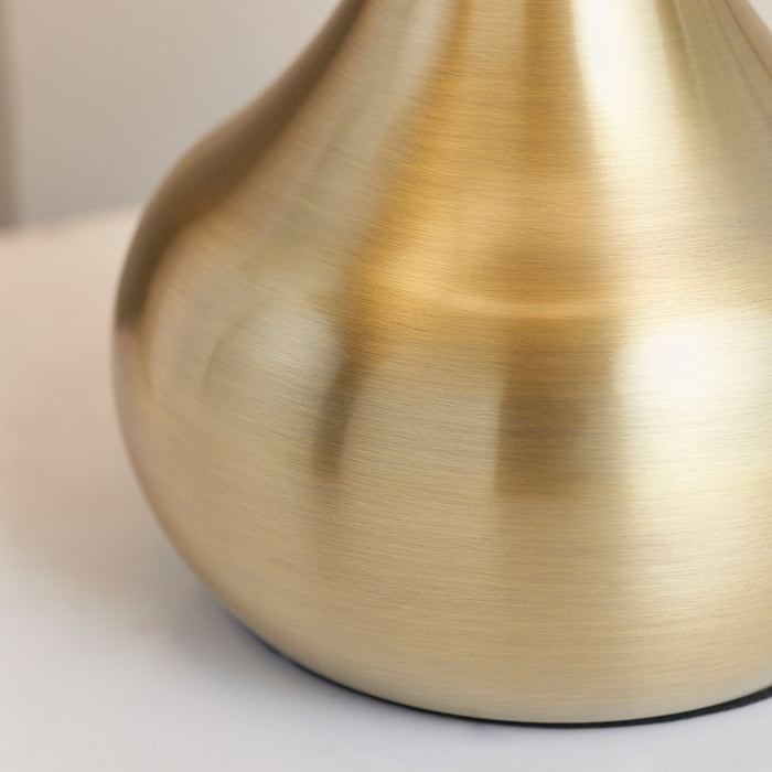 Piccadilly Table Lamp in Brass / Taupe