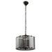 Clooney Smoked Glass & Grey Ceiling Pendant Light - Small