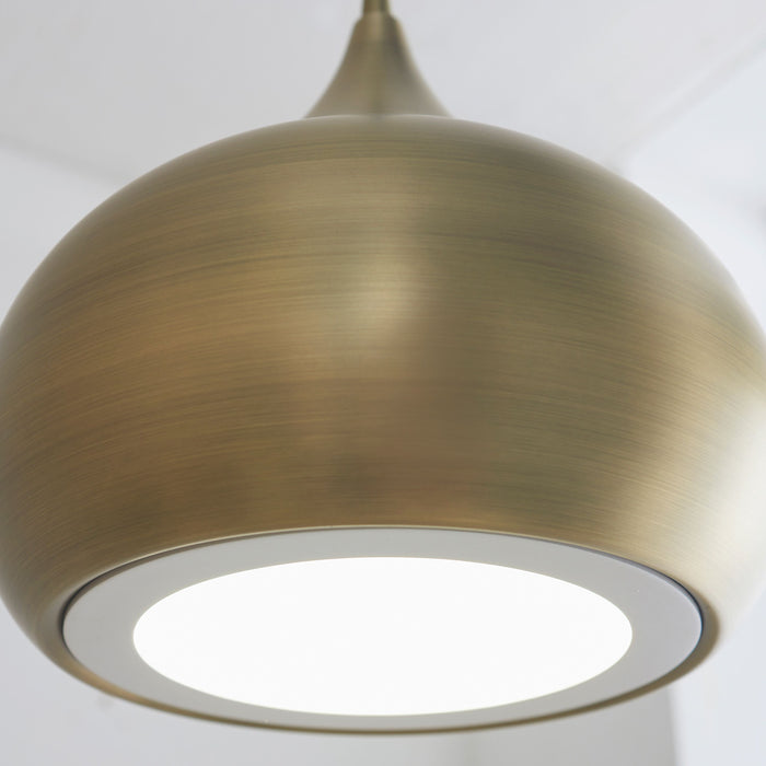 Brosnan Brass & White Ceiling Light Pendant