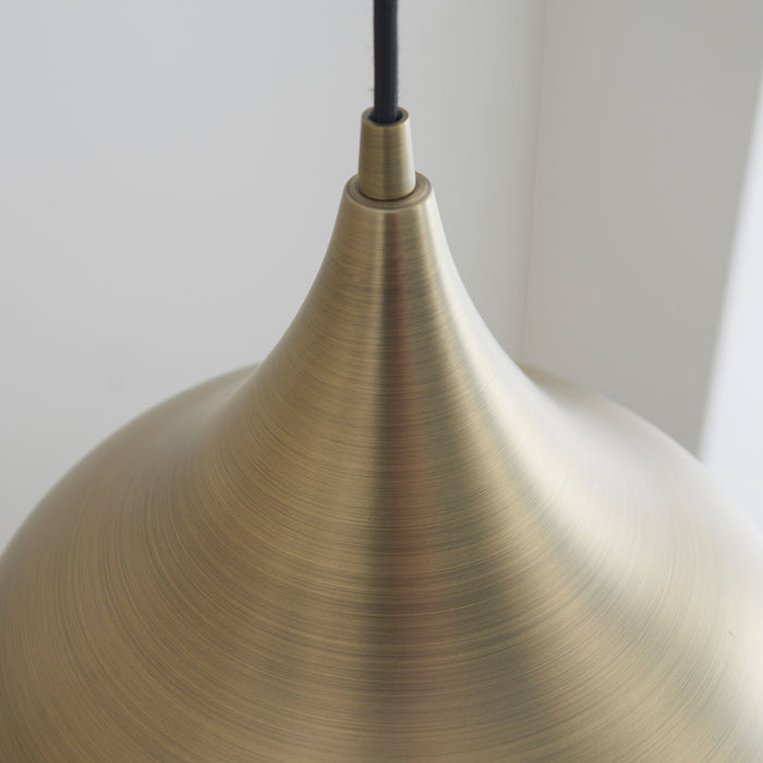 Brosnan Brass & White Ceiling Light Pendant