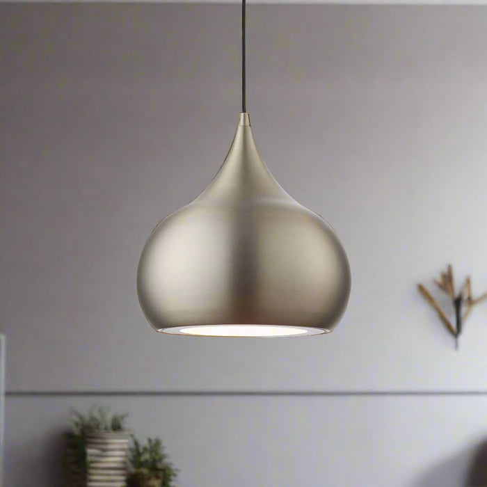 Brosnan Nickel Curved LED Ceiling Pendant Light