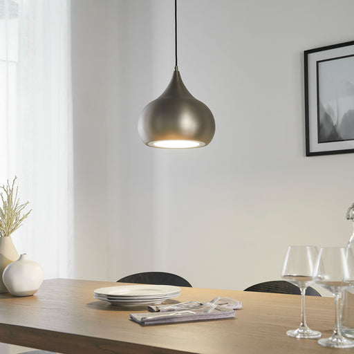 Brosnan Nickel Curved LED Ceiling Pendant Light