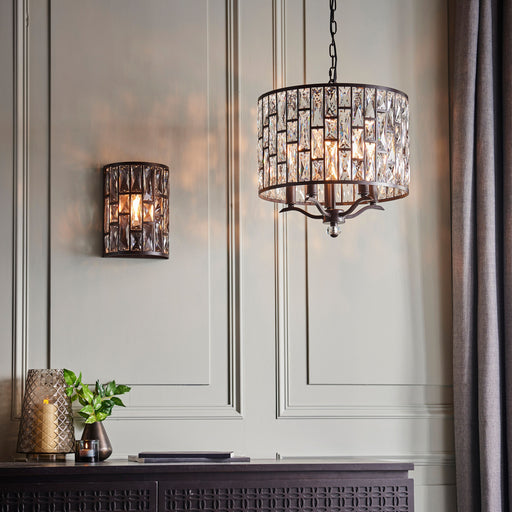 Belle 8-Light Pendant with Clear Crystal Accents