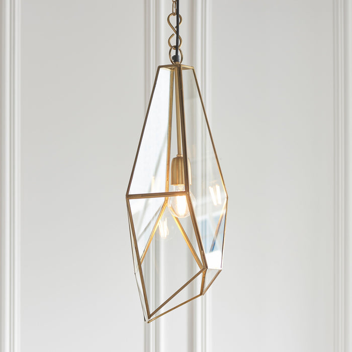 Avery Glass & Gold Ceiling Pendant Light