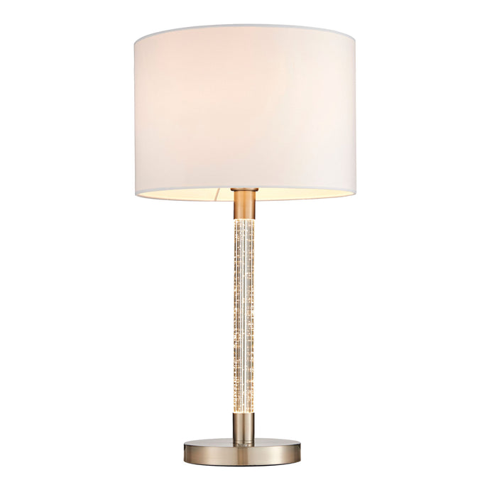 Andromeda Chrome Table Lamp With White Shade