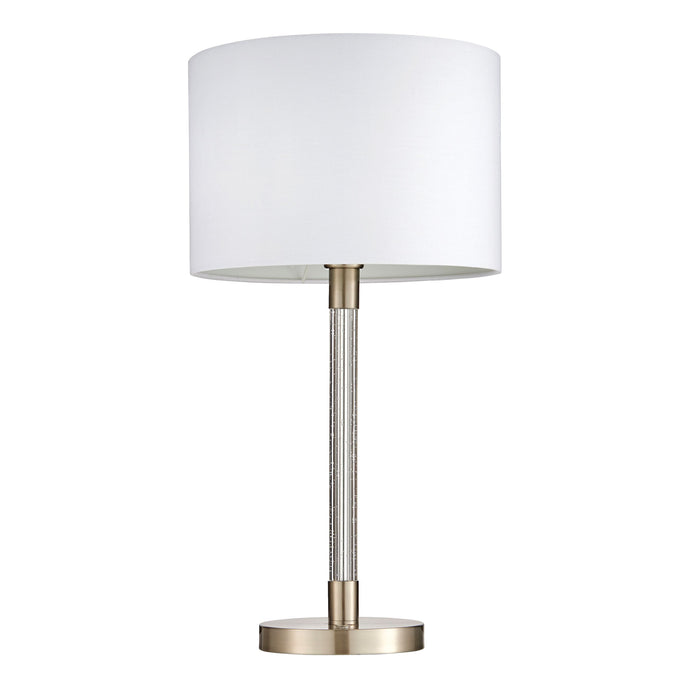 Andromeda Chrome Table Lamp With White Shade