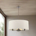 Daley Bronze Single Pendant Ceiling Light With White Shades