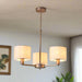 Daley Bronze 3 Pendant Ceiling Light With Off White Shades