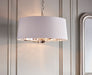 Harvey Pendant Light in Bright nickel / vintage white