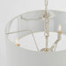 Harvey Pendant Light in Bright nickel / vintage white