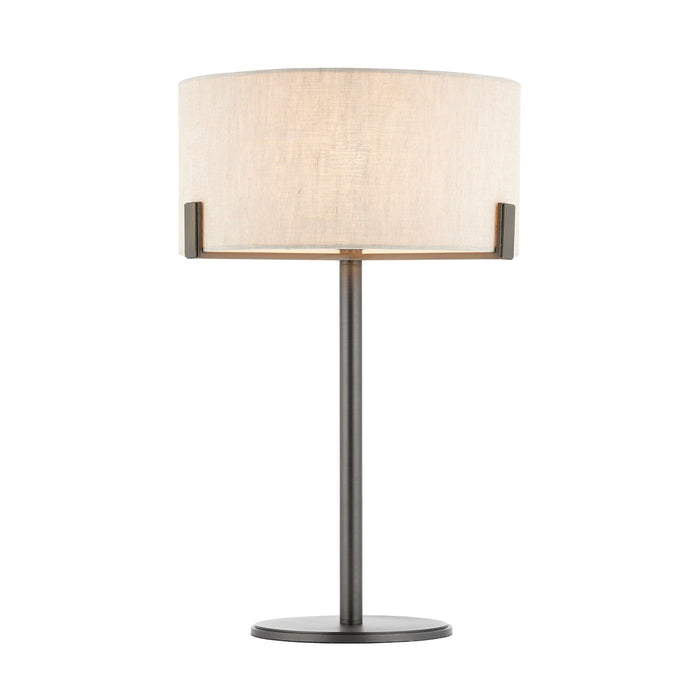 Hayfield Table Lamp, Brushed Bronze & Natural Shade ( Due Back In 26/12/24 )