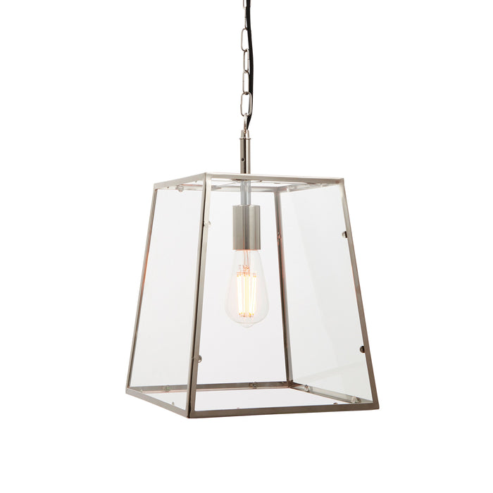 Hurst Ceiling Pendant with Adjustable Height and Bright Nickel Finish