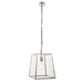 Hurst Ceiling Pendant with Adjustable Height and Bright Nickel Finish