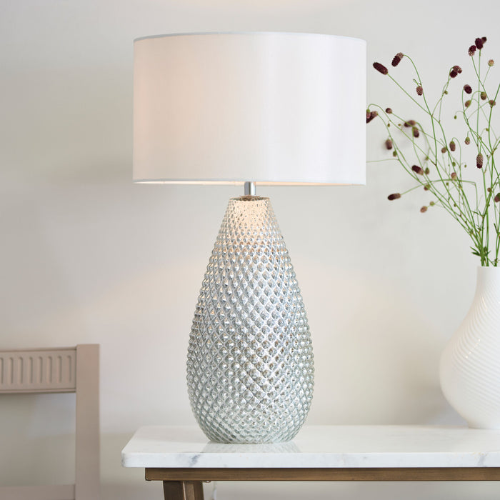 Livia Lamp in Vintage White / Silver Mercury