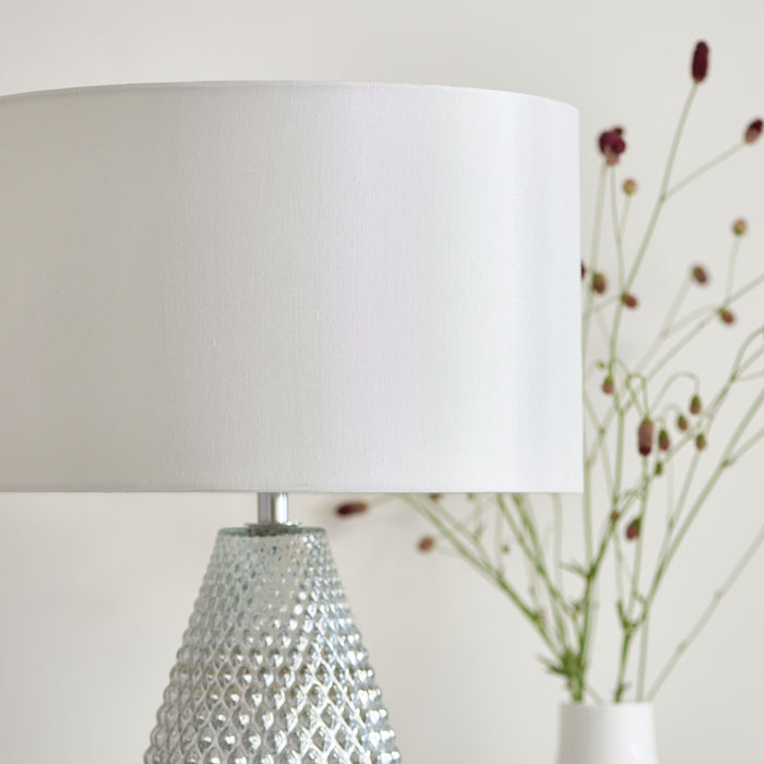 Livia Lamp in Vintage White / Silver Mercury