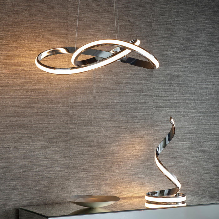 Aria Modern Silver LED Ceiling Light