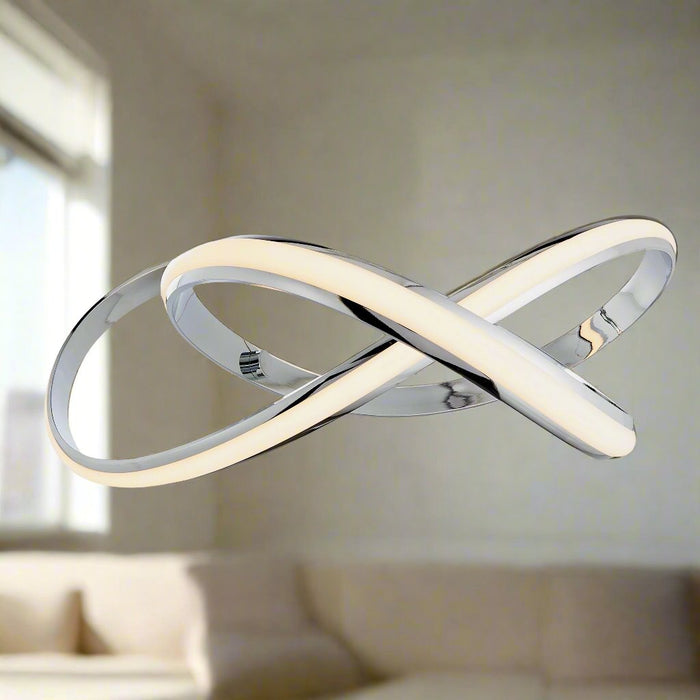 Aria Modern Silver LED Ceiling Light