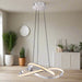 Aria Modern Silver LED Ceiling Light