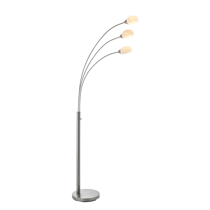 Jaspa Silver & White Metal Floor Lamp Floor - Small