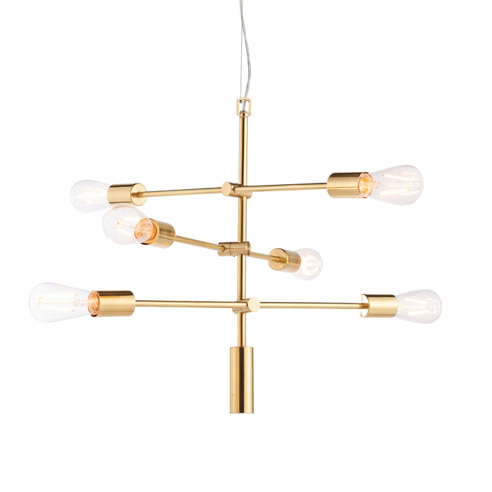 Rubens 6 Pendant Light Brushed Gold