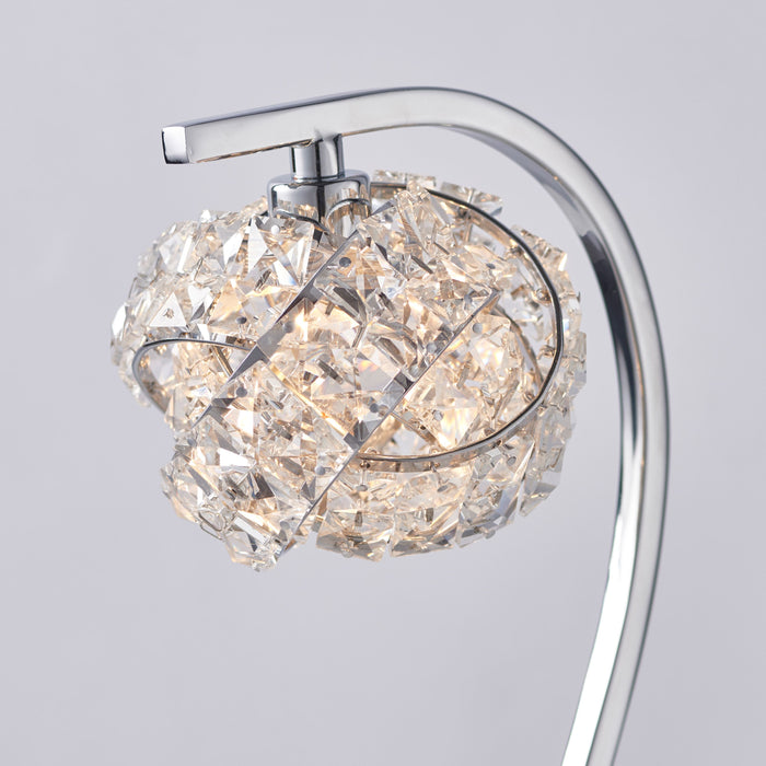 Talia Chrome Base With Crystal Shade Table Lamp