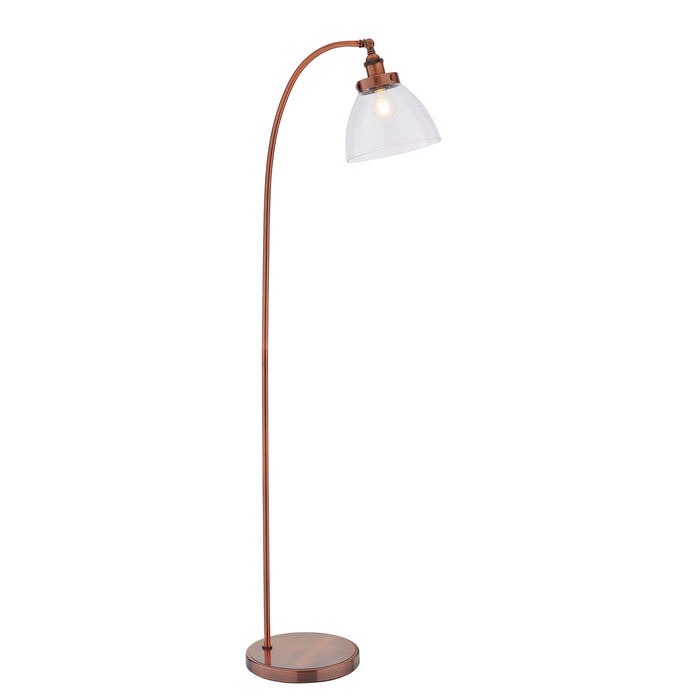 Hansen Lamp Floor in Aged Copper / Clear Glass