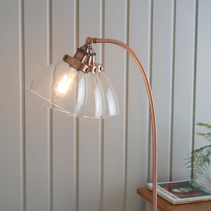 Hansen Lamp Floor in Aged Copper / Clear Glass