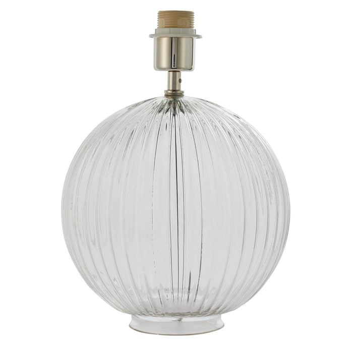 Jemma Table Lamp in Clear / Satin nickel