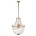 Celine Rose Gold & Glass Bead Chandelier Ceiling Light