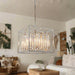 Sophisticated Bevelled Glass Crystal Chandelier